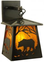 Meyda Black 138044 - 7.25"W Stillwater Grizzly Bear Wall Sconce