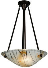 Meyda Black 139804 - 18" Wide Metro Fusion Ramoscelli Inverted Pendant