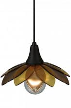 Meyda Black 139891 - 10.5"W Metro Fusion Bodnant Glass Mini Pendant