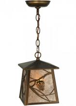 Meyda Black 142751 - 7"Sq Whispering Pines Lantern Pendant