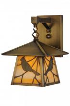 Meyda Black 144650 - 8"W Stillwater Song Bird Hanging Wall Sconce