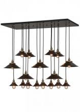 Meyda Black 151910 - 54"L Revival Chic 17 LT Cascading Pendant