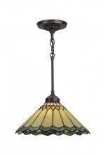 Meyda Black 153755 - 12" Wide Carousel Jadestone Pendant