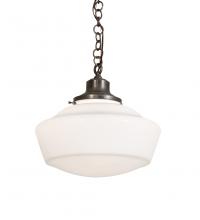 Meyda Black 158020 - 16" Wide Revival Schoolhouse Pendant