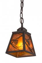 Meyda Black 161269 - 5" Square Whispering Pines Pendant