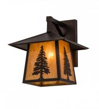 Meyda Black 168722 - 12"W Stillwater Tall Pine Straight Arm Wall Sconce