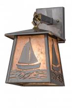 Meyda Black 172153 - 7" Wide Sailboat Wall Sconce