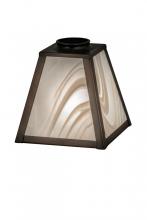 Meyda Black 175417 - 6"Sq Metro White Baroque Shade