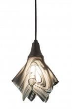 Meyda Black 189052 - 10"W Metro Fusion Noir Swirl Mini Pendant