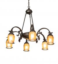 Meyda Black 219621 - 29" Wide Revival Favrile 6 Light Chandelier