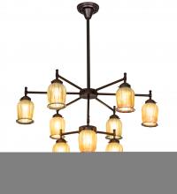 Meyda Black 221336 - 32" Wide Revival Favrile 9 Light Chandelier