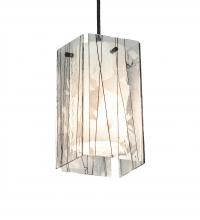 Meyda Black 226315 - 5" Square Metro Fusion Branches Quadrato Mini Pendant