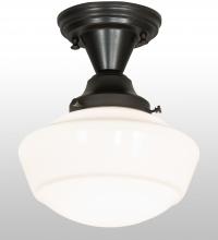 Meyda Black 227607 - 9" Wide Revival Schoolhouse Semi-Flushmount