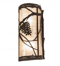 Meyda Black 237165 - 6" Wide Whispering Pines Left Wall Sconce