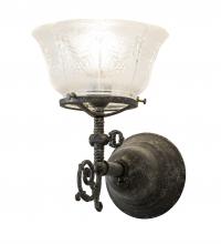 Meyda Black 240032 - 7.5" Wide Revival Gas & Electric Wall Sconce