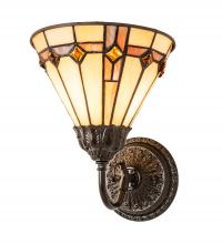 Meyda Black 245440 - 8" Wide Belvidere Wall Sconce