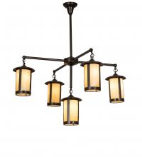 Meyda Black 245693 - 42" Wide Fulton Prime 5 Light Chandelier