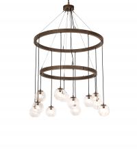 Meyda Black 246173 - 42" Wide Bola 12 Light Two Tier Chandelier