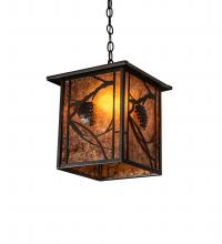 Meyda Black 247175 - 12" Square Whispering Pines Pendant