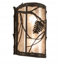 Meyda Black 250525 - 10" Wide Whispering Pines Right Wall Sconce