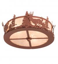 Meyda Black 254762 - 16" Wide Deer at Dusk Fan Light Fixture