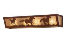 Meyda Black 254836 - 24" Wide Running Horses Vanity Light