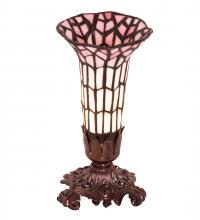 Meyda Black 27679 - 8" High Stained Glass Pond Lily Victorian Accent Lamp