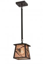 Meyda Black 29096 - 7"Sq Whispering Pines Pendant