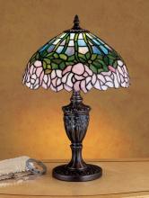 Meyda Black 30343 - 18" High Tiffany Cabbage Rose Accent Lamp