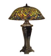 Meyda Black 31115 - 30"H Tiffany Fishscale Table Lamp