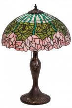 Meyda Black 31143 - 23" High Tiffany Cabbage Rose Table Lamp