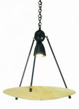 Meyda Black 66749 - 25.5"W Revival Beige Iridescent Deco Ball Inverted Pendant