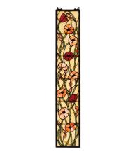 Meyda Black 73266 - 7"W X 37"H Poppy Stained Glass Window