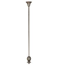 Meyda Black 74258 - 5"W Revival Brushed Nickel Deco Ball Pendant Hardware