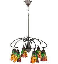 Meyda Yellow 104887 - 26" Wide Iris 6 Light Chandelier