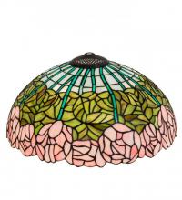 Meyda Yellow 10657 - 16" Wide Tiffany Cabbage Rose Shade