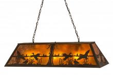 Meyda Yellow 112603 - 48"L Ducks in Flight Oblong Pendant