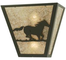 Meyda Yellow 112770 - 13" Wide Running Horses Wall Sconce