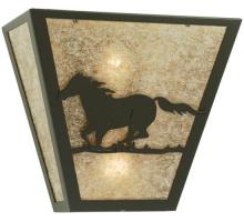 Meyda Yellow 112771 - 13" Wide Running Horses Wall Sconce