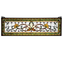 Meyda Yellow 119444 - 33"W X 10"H Fairytale Transom Stained Glass Window