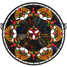 Meyda Yellow 127106 - 18"W X 18"H Middleton Stained Glass Window