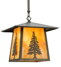 Meyda Yellow 129504 - 12"Sq Stillwater Tall Pine Pendant