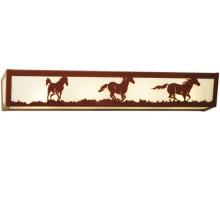 Meyda Yellow 134120 - 30" Wide Running Horses Vanity Light