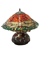 Meyda Yellow 138101 - 16.5"H Dragonfly Polished Agata Table Lamp