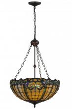 Meyda Yellow 138577 - 20"W Dragonfly Trellis Inverted Pendant