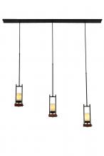 Meyda Yellow 141352 - 72" Long Grand Terrace 3 Light Jadestone Island Pendant