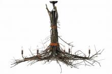 Meyda Yellow 141355 - 58" Long Twigs 6 Light Oblong Chandelier