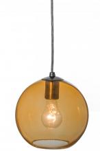 Meyda Yellow 144333 - 8"W Bola Amber Mini Pendant