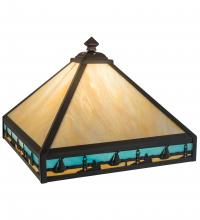 Meyda Yellow 15141 - 16" Square Sailboat Mission Shade