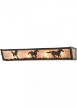 Meyda Yellow 151691 - 30" Wide Running Horses Vanity Light